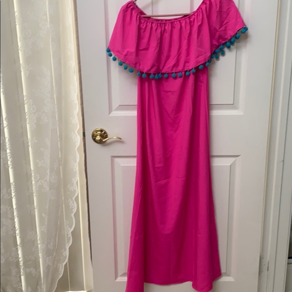 Off the shoulder maxi dress